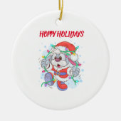 Holiday Bunny Christmas Ornament (Vorne)