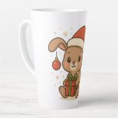 Holiday Bunny in Santa Hat Milchtasse (Linke Ecke)