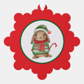 Holiday Bunny Ornament Karte (Rückseite)