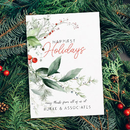 Holiday Business Greenery Personalized Visitenkarte