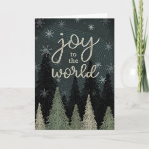 Holiday Business Joto the World Trees Snowflakes Karte