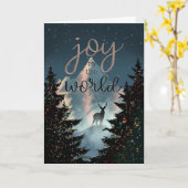 Holiday Business Joy to the World Mountain Landsch Karte (Gelbe Blume)