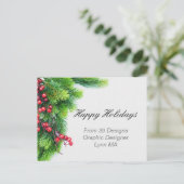 Holiday Business Postkarten (Stehend Vorderseite)