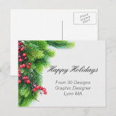 Holiday Business Postkarten (Vorne/Hinten)