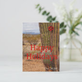 Holiday Cactus Postkarte (Stehend Vorderseite)