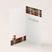 Holiday Cairn Terrier Dog Karierte Weihnachten (Innenseite)