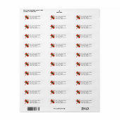 Holiday Candy Cane Address Label (Vorne)