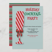 Holiday Candy Cane Cocktail Party Einladung (Vorne/Hinten)