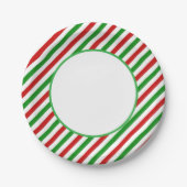 Holiday Candy Cane Paper Plates Pappteller (Vorderseite)