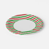 Holiday Candy Cane Paper Plates Pappteller (Schrägansicht)