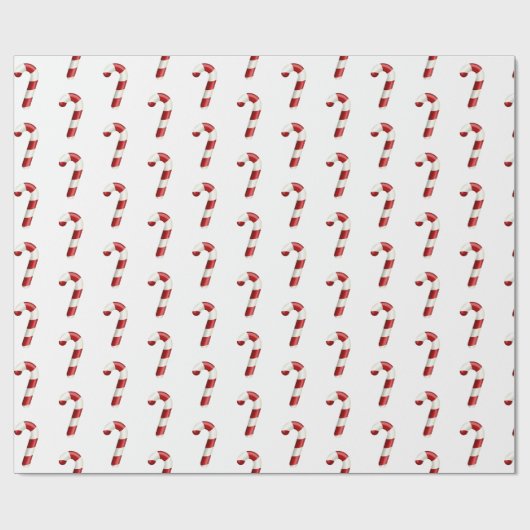 Holiday Candy Cane Pattern Geschenkpapier (Flach)