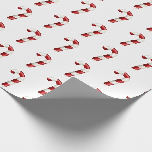 Holiday Candy Cane Pattern Geschenkpapier (Ecke)