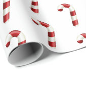Holiday Candy Cane Pattern Geschenkpapier (Rolleneckpunkt)