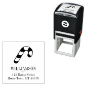 Holiday Candy Cane Rücksendeadresse Permastempel (Beispiel)