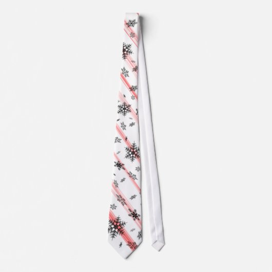 Holiday Candy Cane Snowflakes Gentlemen's Neck Tie Krawatte (Vorderseite)