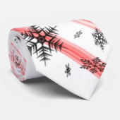 Holiday Candy Cane Snowflakes Gentlemen's Neck Tie Krawatte (Gerollt)