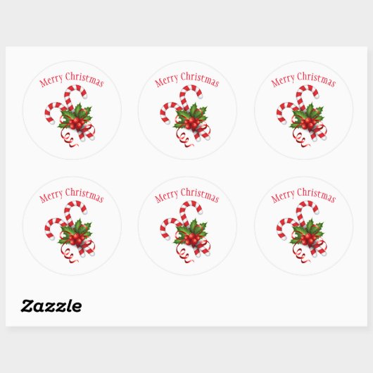 Holiday Candy Canes Stickers (Blatt)