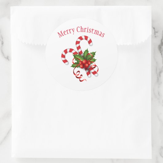 Holiday Candy Canes Stickers (Tasche)