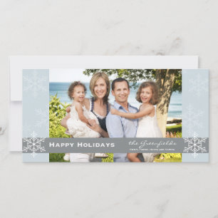 Holiday Card Blau und Grau Feiertagskarte