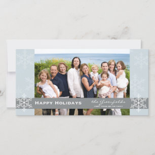 Holiday Card Blau und Grau Feiertagskarte