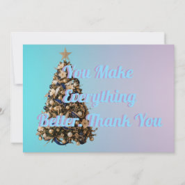 Holiday Card blue and pink  Feiertagskarte