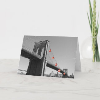 Holiday Card - Brooklyn Bridge DISCOUNT Feiertagskarte