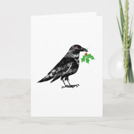 Holiday Card - Crow with Mistletoe  Karte