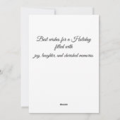 Holiday Card Feiertagskarte (Rückseite)