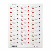 Holiday Card Poinsettia Rücksendeadresse (Vorne)