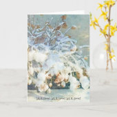Holiday Card Snow Covered Hydrangea Tree Karte (Gelbe Blume)