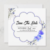 Holiday Card Vector für Hochzeiten Blume Square Einladung (Rückseite)