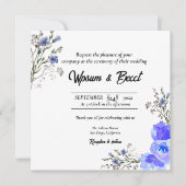 Holiday Card Vector für Hochzeiten Blume Square Einladung (Vorderseite)