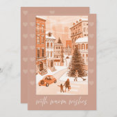 Holiday card Warm wishes Feiertagskarte (Vorne/Hinten)