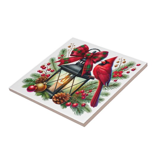 Holiday Cardinal Ceramic Tile Fliese (Seite)