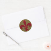 Holiday Cards in Bronze und Deep Red Lilie Runder Aufkleber (Umschlag)