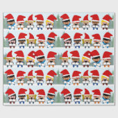 Holiday Carolers Weihnachten Geschenkpapier (Flach)