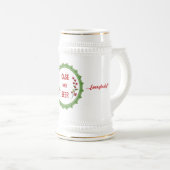 Holiday Case Beer White und Gold 22oz Stein Bierglas (VorderseiteRechts)