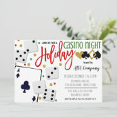 Holiday Casino Party Einladung (Stehend Vorderseite)