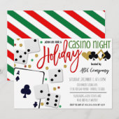 Holiday Casino Party Einladung (Vorne/Hinten)