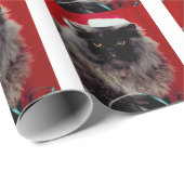 Holiday Cat Santa Claus Hat WeihnachtsWeihnachtsWe Geschenkpapier (Rolleneckpunkt)