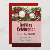 Holiday Celebrate Red Einladung (Vorne/Hinten)