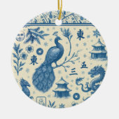 Holiday Ceramic Mahjong Toile Ornament (Vorne)