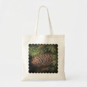 Holiday Chalk Gezeichnet Pinecone und Pine Needles Tragetasche (Vorne)