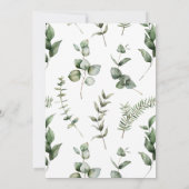 Holiday Champagne und Eukalyptus-Brautparty Einladung (Rückseite)