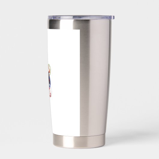 Holiday Characters on a Snowflake Ornament Thermobecher (Links)