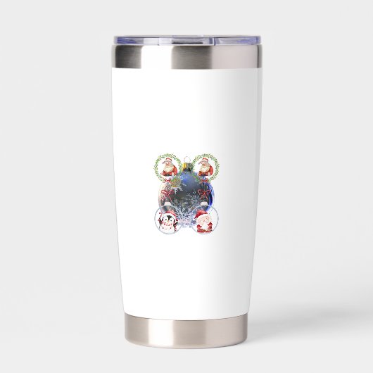 Holiday Characters on a Snowflake Ornament Thermobecher (Vorderseite)