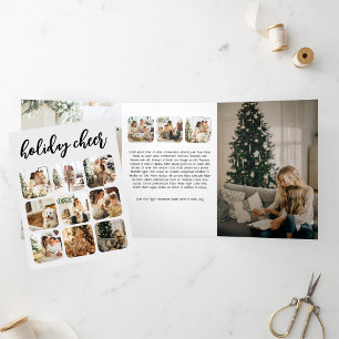 Holiday Chee Foto Weihnachten Personalisiert Dreifach Gefaltete Karte