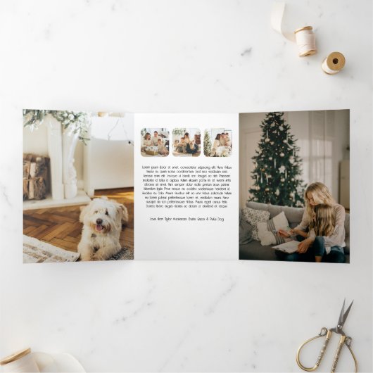 Holiday Chee Foto Weihnachten Personalisiert Dreifach Gefaltete Karte (Innenseite)