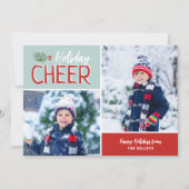 Holiday Cheer 2 Foto Collage Feiertagskarte (Vorderseite)