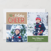 Holiday Cheer 2 Foto Collage Feiertagskarte (Vorderseite)